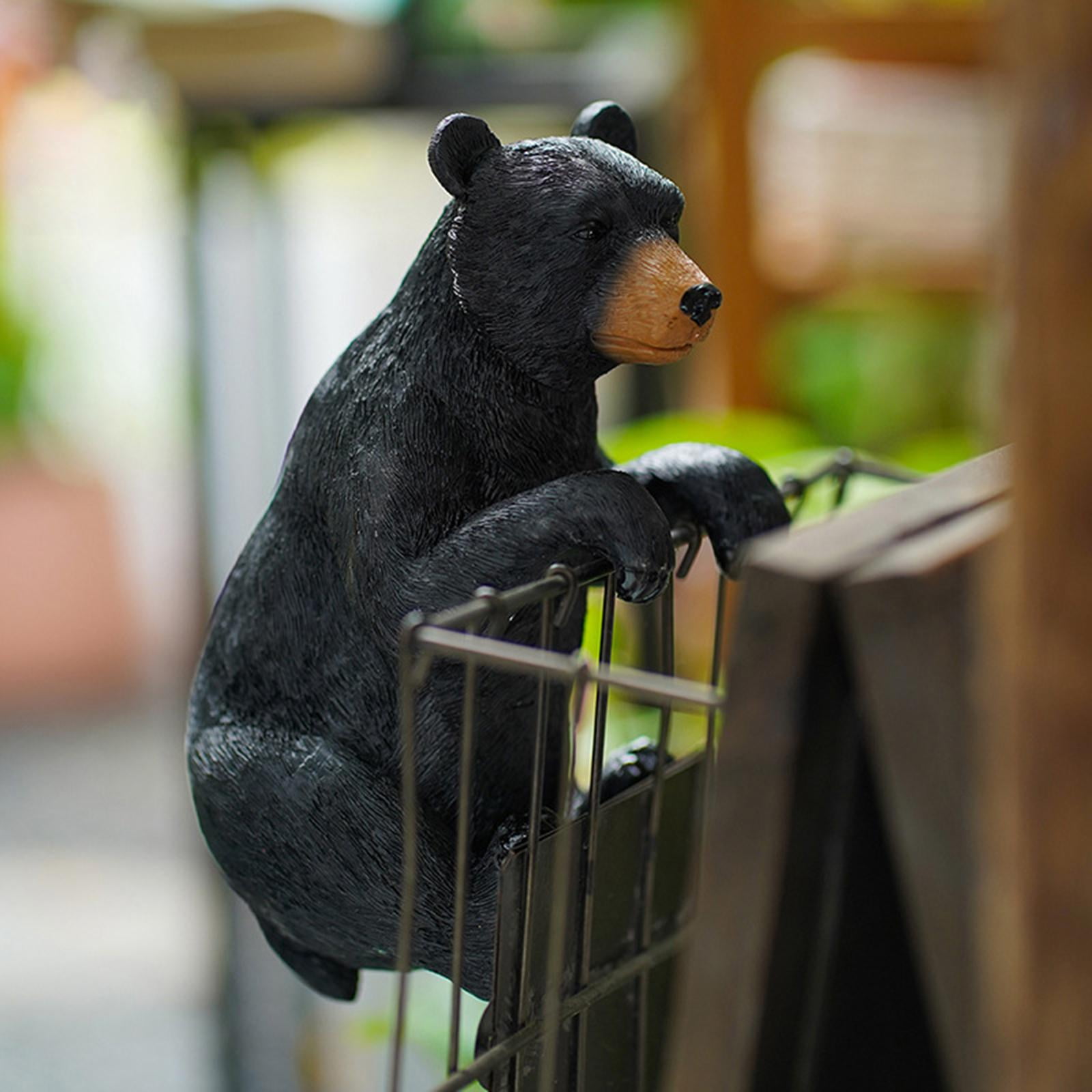 Garden Statue Plant Pot Huggers Figurine Sculpture Ornament Resin Animal Hanging for Lawn Patio Flower Pot Fence Decoration