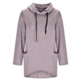 thumbnail image 5 of gakvbuo Sweaters For Women Fall Fashion 2022 Pullover Sweatshirts Women Fashion Solid Color Hooded Long Sleeves Pockets Top Blouse Sweatershirt, 5 of 6
