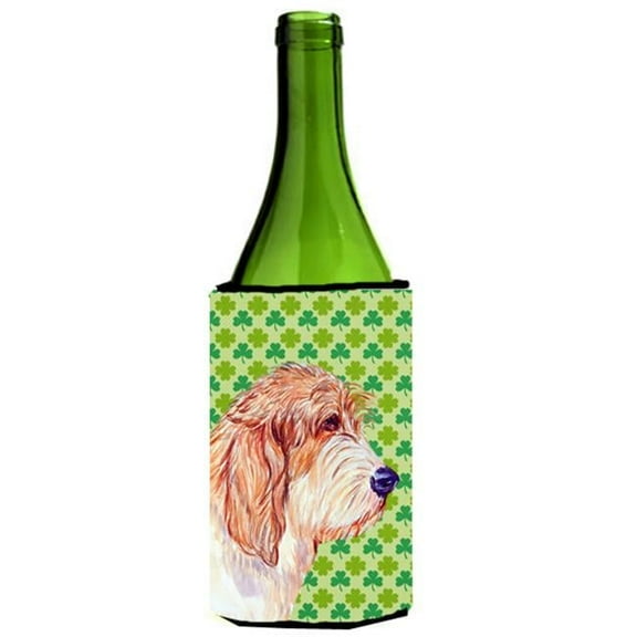 Petit Basset Griffon Vendeen St. Patricks Day Wine bottle sleeve Hugger - 24 oz.