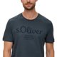 thumbnail image 5 of s.Oliver Camiseta hombre - Basic, estampado logo, cuello redondo, algodón Gris oscuro M (Medium), 5 of 5