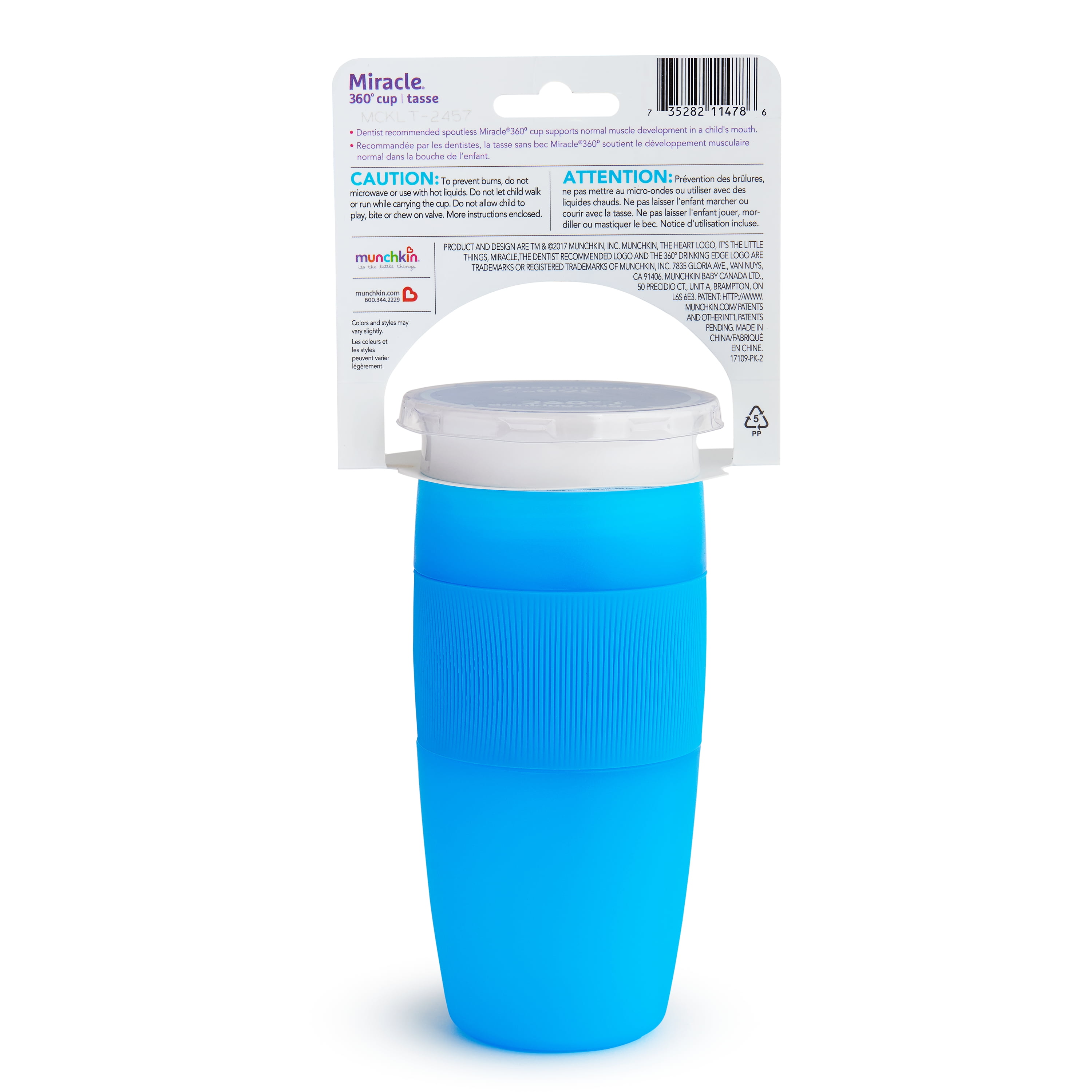 Green 14 Ounce Munchkin Miracle 360 Sippy Cup