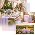 thumbnail image 6 of Purple Plaid Table Skirt, Ruffled Scalloped Edge Table Skirt, Farmhouse Checkered Table Cover, for Wedding, Party, Home Decor, 6 of 6