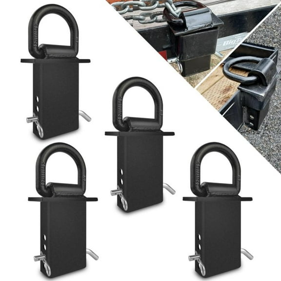 4Pcs 18000lbs Heavy Duty Removable D Ring Stake Pocket tie Down for Utility Trailers and Flatbeds Equipped with Stake Pockets Stake Pocket D-Rings