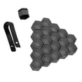 thumbnail image 4 of 20Pcs Car Wheel Nut Caps Auto Hub Screw Cover Thread Design Dust-Proof Bolt Rims Exterior Decoration High Fixation with a Clip 21mm Gary, 4 of 8