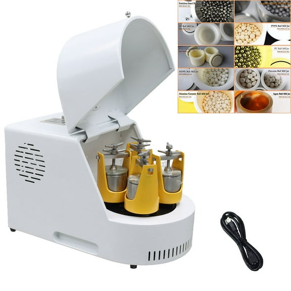 Lab Planetary Ball Mill Machine Soil Sample Grinder with 4 x 0.1L Stainless Steel Jar
