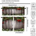thumbnail image 5 of Merry Christmas Valance Curtains,Xmas Baubles Snowflakes Pine Trees Decors Xmas Holiday Theme Print Small Window Treatments For Kitchen Living Room Decor Rod Pocket Valances 54x18 & 27x24x2, 3 Panel, 5 of 5