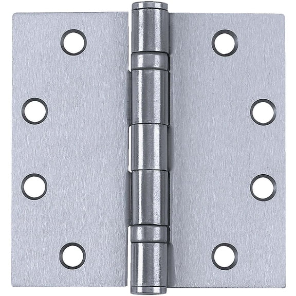 Tell 248074 4 in. 32D Ball Bearing Hinge with Removable Pin - Satin Stainless Steel