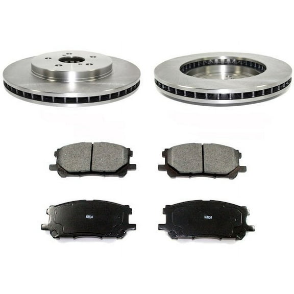 Front Brake Pad and Rotor Kit - Compatible with 2004 - 2006 RX330 2005