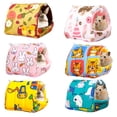 thumbnail image 2 of comerut Hamster Nest Cartoon Pattern Warm Comfortable Large Space Guinea Pig Bed House Hideout for Small Animals, 2 of 8