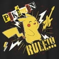 thumbnail image 2 of Boy's Pokemon Pikachu Rules Guitar Graphic Tee Black X Large, 2 of 5
