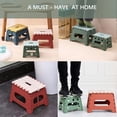 thumbnail image 5 of 18cm de Altura - Taburete Portátil de Plástico Verde para Niños y Adultos - Taburete Plegable de Alta Calidad - Taburetes Multifuncionales con Asa para Cocina, Baño, Jardín, 5 of 5