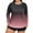 Dark Gray, variant on Plus Size Women's Long Sleeve Gradient Rash Guard Shirt UV Protection Quick-Dry Top for Water Sports Beach