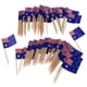 thumbnail image 2 of Mini palillos de dientes con bandera, 100 unidades, selección de tartas con banderas, eventos internacionales, cócteles Australia, 2 of 6