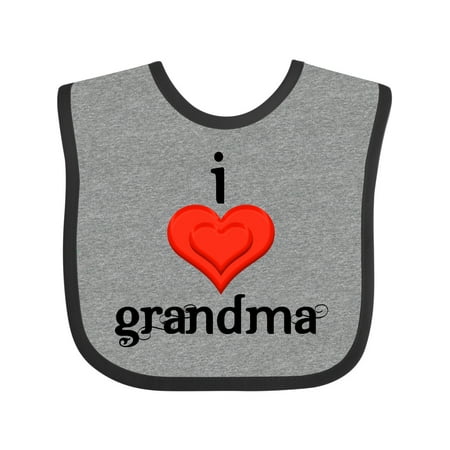 

Inktastic I Love Grandma Boys or Girls Baby Bib