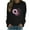 Black, variant on WREESH Cancer Awareness Graphic Shirts for Women Sweatshirt Pink Ribbon Long Sleeve Casual Top Black