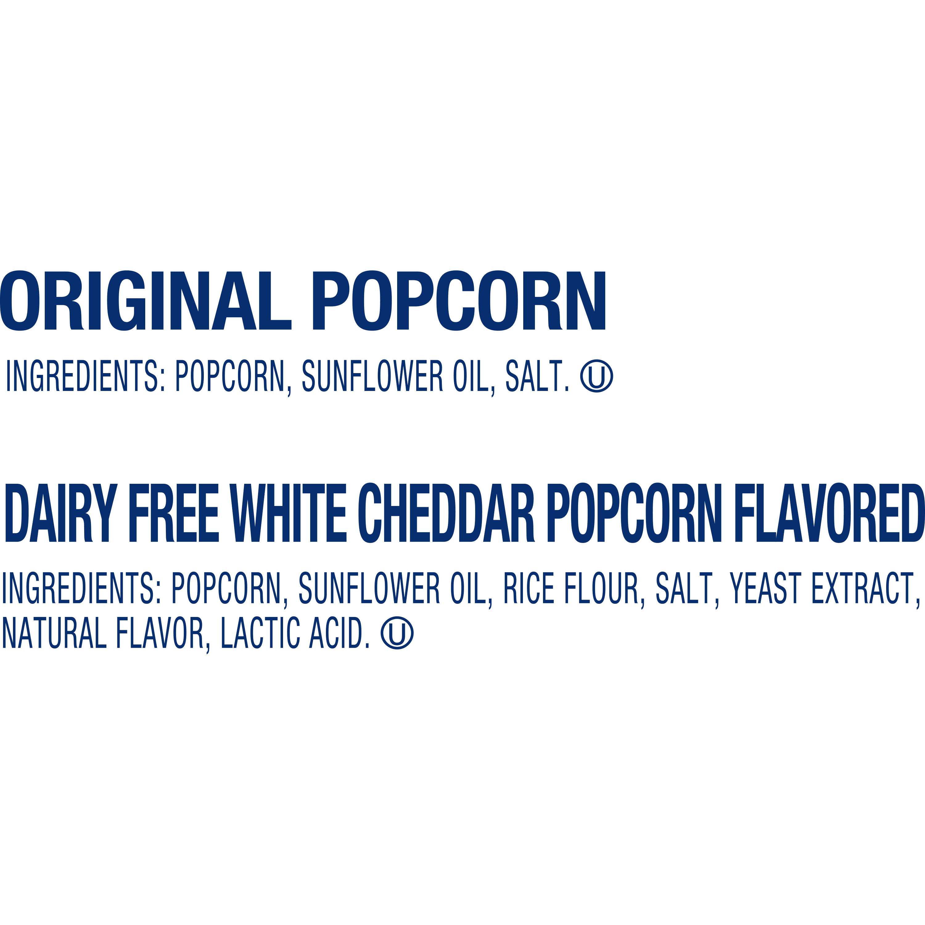 SkinnyPop Gluten-Free Original and Dairy-Free White Cheddar Popcorn Individual Snack Variety Pack, 0.5 oz Bag, 18 Count