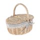 thumbnail image 2 of Handmade Wicker Basket With Handle Wicker Camping Picnic Basket Lids, 2 of 3