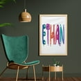 thumbnail image 2 of Ethan Wall Art with Frame, Colorful Letters in the Shape of Balloons Happy Birthday Celebration Themed Font, Printed Fabric Poster for Bathroom Living Room Dorms, 23" x 35", Multicolor, by Ambesonne, 2 of 2