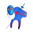 thumbnail image 4 of Máscara de esgrima para práctica de florete, antipuñaladas, malla de alta resistencia, equipo protector, funda de esgrima para niños. Azul, 4 of 9