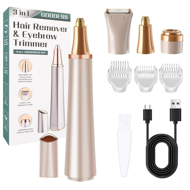 Afeitadora facial 3 en 1 para mujer ZARRSON, impermeable y recargable