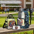 thumbnail image 2 of DISNIMO Clear Backpack Set for Teens Boys, Shark Printed 17 Inch PVC Transparent Bookbag with Lunch Box & Pencil Case, Heavy Duty Clear School Backpack, Back to School Gift, 2 of 5