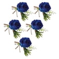 thumbnail image 4 of Boutonniere de boda, 5 piezas de ramillete de boda, rosa artificial para novio, muy recomendado, 4 of 8