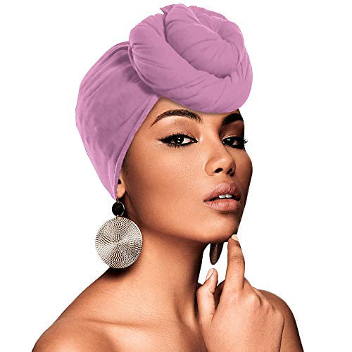 Long Black Head Wrap African Hair Head Scarf Tie,Black White Purple 1pcs or 2pcs 