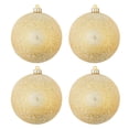 thumbnail image 4 of 4-Count Gold Beaded Shatterproof Christmas Ornaments, 4", by Holiday Time, 4 of 5