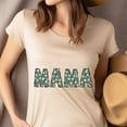 thumbnail image 4 of Floral Mama T-Shirt, Daisy Print Block Letter Graphic Tee for Women, Navy, S, 4 of 6