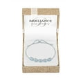 thumbnail image 2 of Ladies Brilliance Fine Jewelry Sterling Silver Plated Simulated Blue Topaz and CZ Adjustable Bracelet, 2 of 2