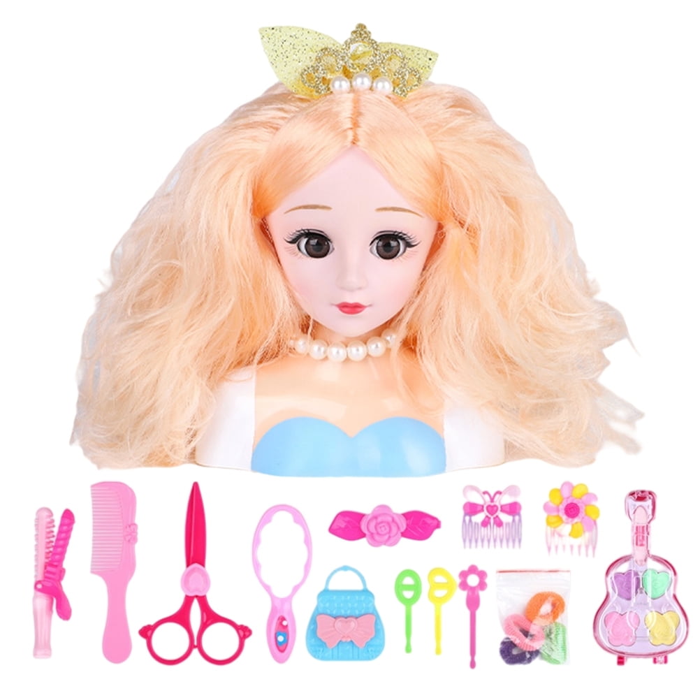 Bozaap 25 Pièces Poupée Coiffure Maquillage - Tête De Mannequin Avec Accessoires, Jeu éducatif Filles