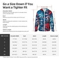 thumbnail image 5 of Daiia Red And Blue Leaves UPF 50+ Sun Protection Hoodie Jacket Lightweight Long Sleeve Sun Shirt for Women Men with Pocket Hiking Outdoor-3X-Large, 5 of 7
