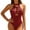 Wine, variant on Aofany One Piece Tummy Control Swimsuits for Womens Tie Bathing Suits Ladies Sexy Monokini Swimwear