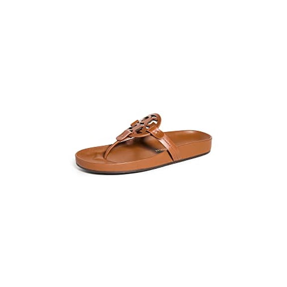 Tory Burch Womens Miller Cloud Sandals - Bourbon Miele/Tan
