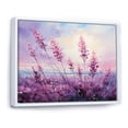 thumbnail image 2 of Designart "Lilacs landscape Pointillism Dot I" Floral Floater Framed Wall Art Print, 2 of 7