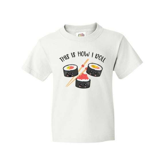 Inktastic Kawaii How I Roll Sushi Youth T-Shirt