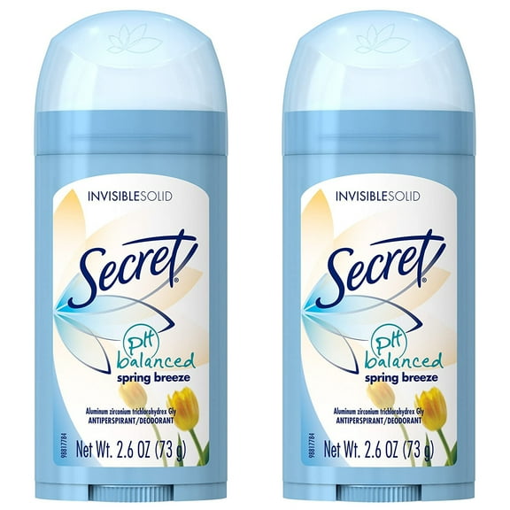 ( 2 Pack) Secret Anti-Perspirant Deodorant Invisible Solid Spring Breeze 2.60 oz
