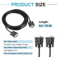 thumbnail image 2 of Uxcell DB9 RS232 Serial Cable, Straight Through RS-232 9 Pin Extension Cable for Data Communication 16.4 ft  Male to Male, 2 of 6