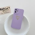 thumbnail image 2 of iPhone 12 Mini Case for Girls,Cute Phone Cases Women Heart Pattern Soft Silicone Protective Cover for iPhone 12 Mini 5.4 inch -Purple, 2 of 6