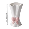 thumbnail image 3 of Bow Vase,Flower Vase for Home Decor,Ceramic Vases for Boho Style,Creative Flower Arrangement Container,6.5 Inch,Pink, 3 of 8