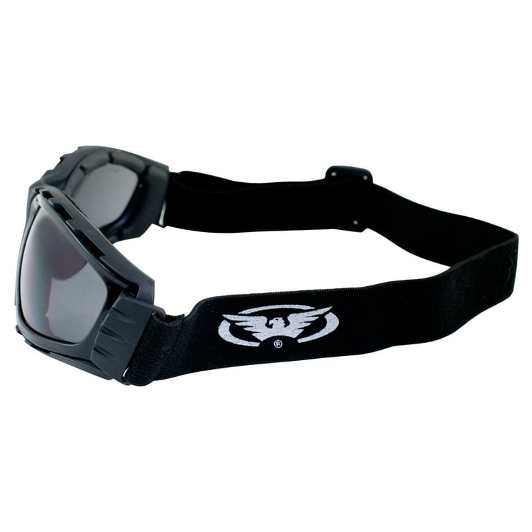 Global Vision Trip Motorcycle Goggles Black Frames with Clear