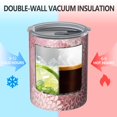 thumbnail image 2 of 12oz Coffee Tumblers Pink Floral Pattern Stainless Steel Vacuum Insulated Travel Tumbler Coffee Cups Mug with Lid and Straw with Cleaning Brush for Cold & Hot Drinks, 2 of 5