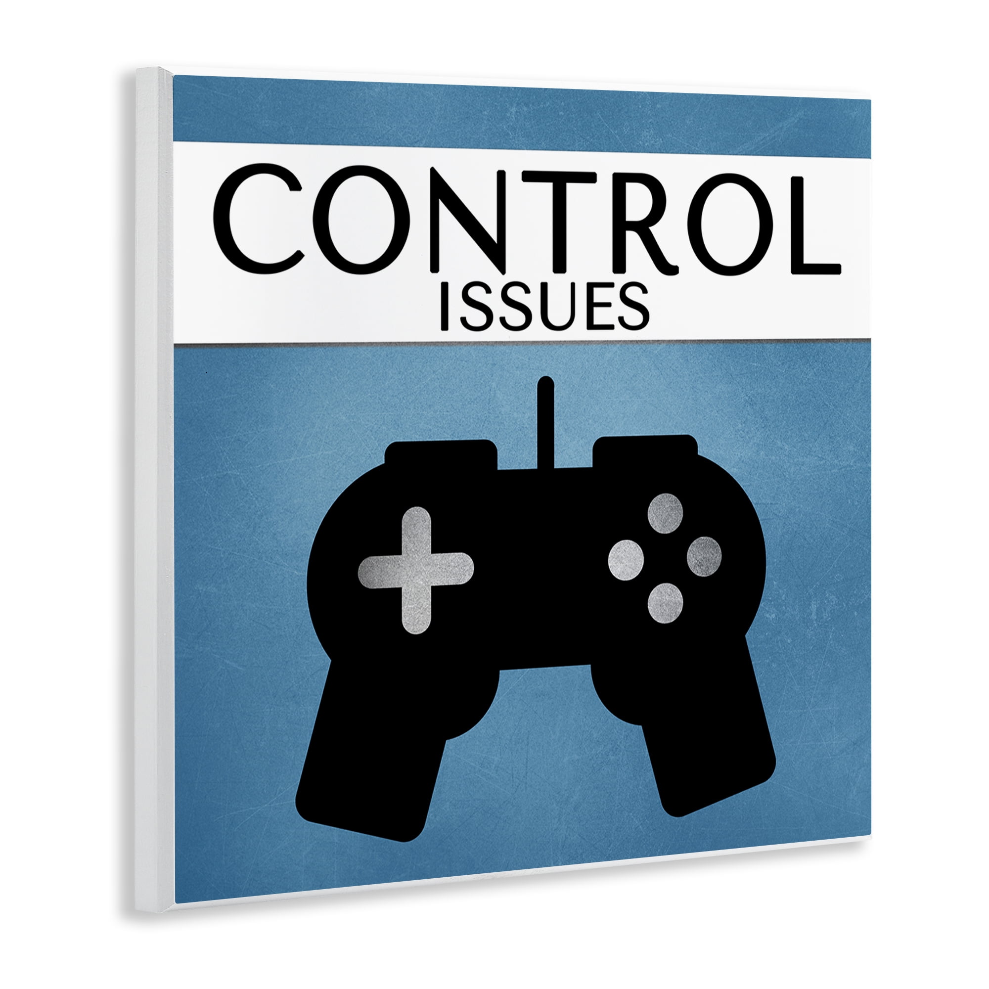 Stupell Industries Control Issues Gamer Entertainment Painting Unframed Art Print Wall Art, 12 x 12