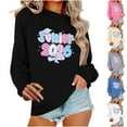 thumbnail image 4 of Craaazy Womens Letter Graphic Print Sweatshirts Crew Neck Pullover Tops Long Sleeve Cute Shirts Trendy Clothes Womens Shirts, 4 of 4