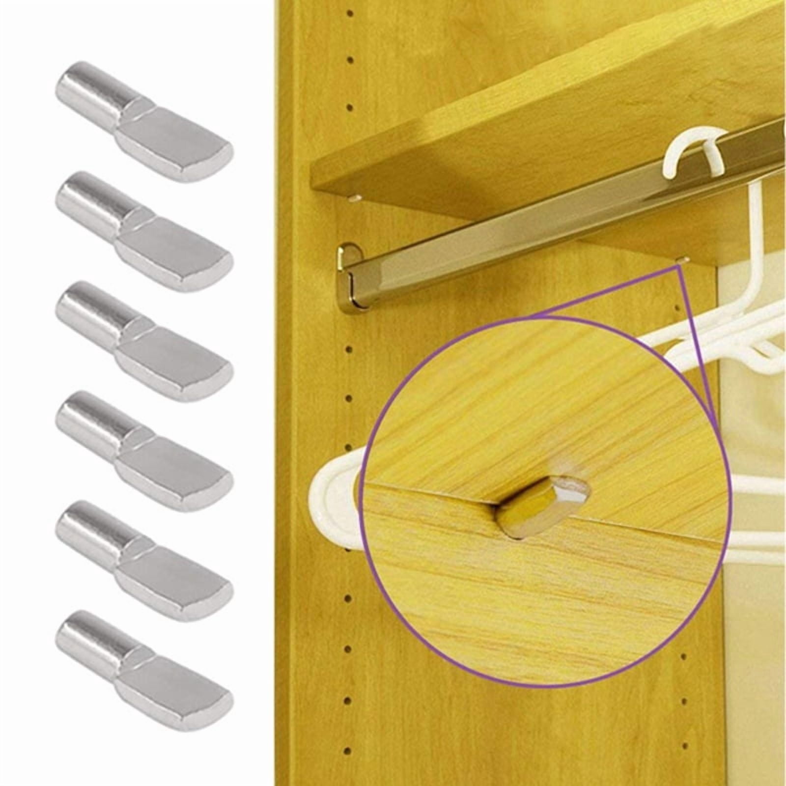 160pcs 6 Styles Cabinet Shelf Support Bracket Pegs Assortment Kit Furniture Bookcase Pins Clips Holder Hardware Tools for Shelf Holes on Cabinets