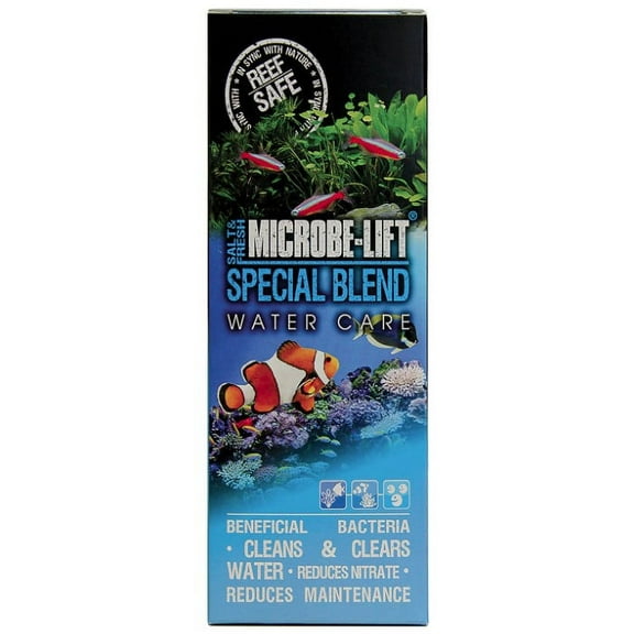 6 Pack Microbe-Lift Special Blend A Complete Ecosystem in a Bottle for Saltwater and Freshwater Aquariums [Aquarium Bio Additives, Bulk Aquarium Supplies, Microbe-Lift] 24 oz (6 x 4 oz)