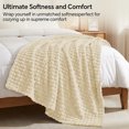 thumbnail image 5 of SoComfy by Bedelite Beige 3D Checkered Fleece Throws, 80"x60", 5 of 8