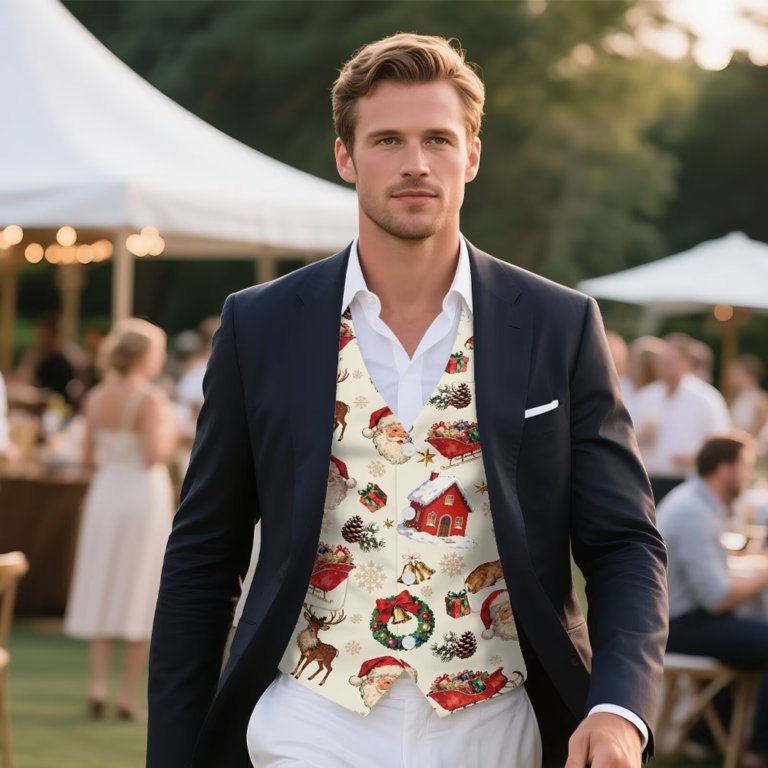 Yuyamidu Santa Claus Men's Suit Vest Size 2XL Reindeer V Neck Business Dress Vests Christmas Formal Wedding Waistcoat Slim Fit - Walmart.com Yuyamidu Santa Claus Men's Suit Vest Size 2XL Reindeer V Neck Business Dress Vests Christmas Formal Wedding Waistcoat Slim Fit - Walmart.com