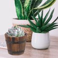 thumbnail image 4 of Barrel Planter Small Planter Pot Garden Tree Planter Garden Flower Pot Small Wood Planter for Patio, 4 of 9
