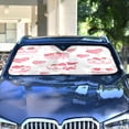 thumbnail image 4 of Universal Fit Accordion Auto Sunshade Windshield Sunshade 55'' x 27.6'' Cute Pink Cake Pattern, 4 of 8